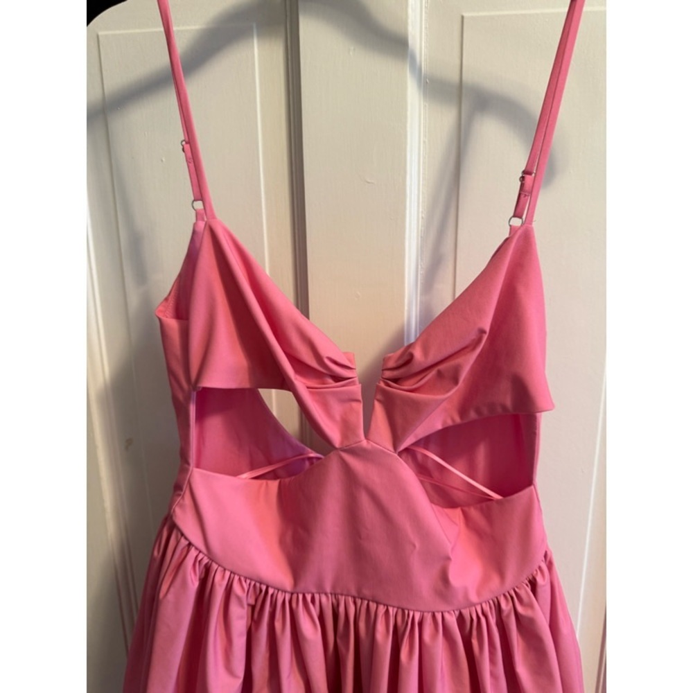 Sau Lee Nova Cut Out Pink and Green Chartreuse Ombré Maxi Gown - Picture 6 of 13